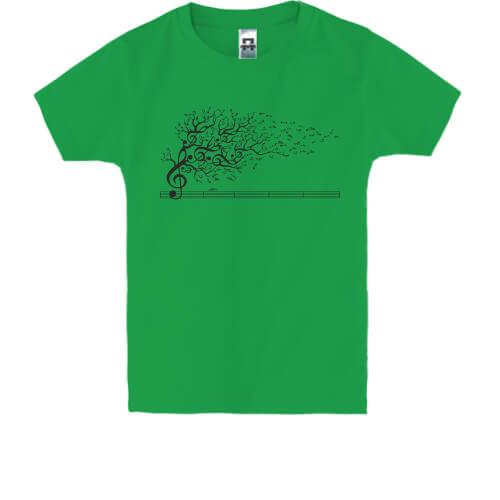 Детская футболка Музыкальное дерево