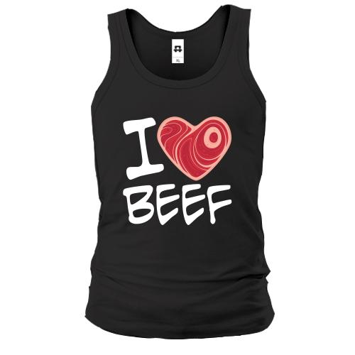 Майка I love Beef