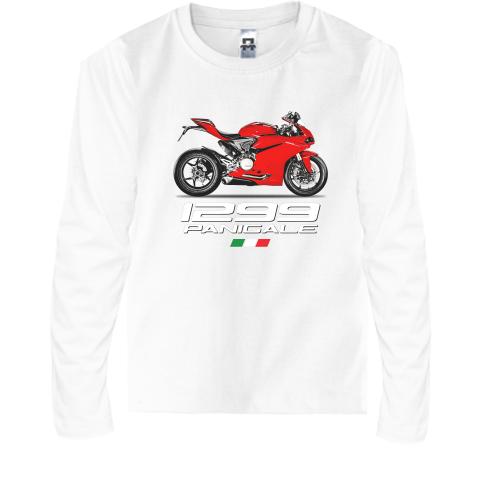 Детская футболка с длинным рукавом с мотоциклом Ducati1299 Panig