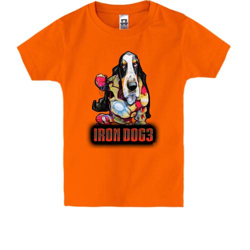 Детская футболка с собакой Iron dog