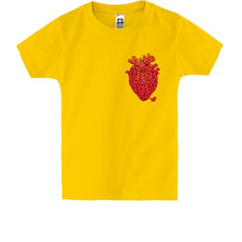Детская футболка Сердце из котиков