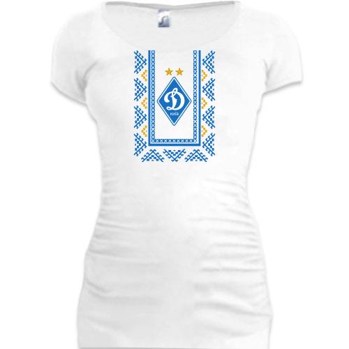 Подовжена футболка з логотипом Динамо Київ