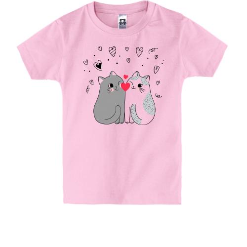 Детская футболка Влюбленные Котики