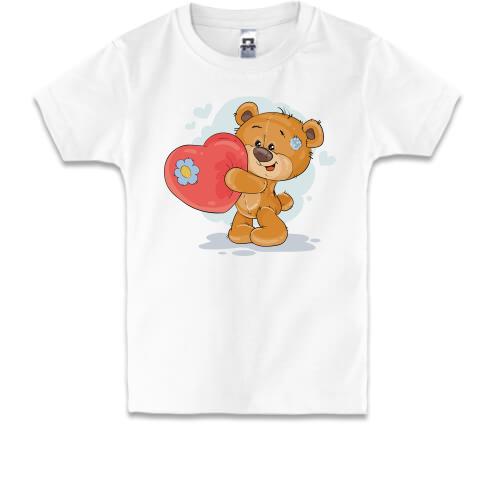 Дитяча футболка Плюшевий ведмедик і серце