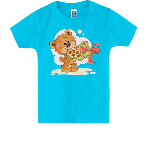 Детская футболка Плюшевый мишка с конфетами