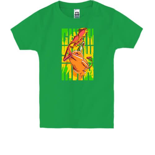 Детская футболка Бобер - бензопила