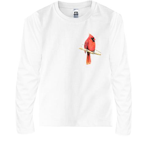 Детская футболка с длинным рукавом Красный кардинал
