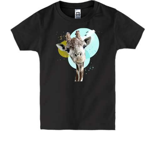 Детская футболка Задумчивый жираф