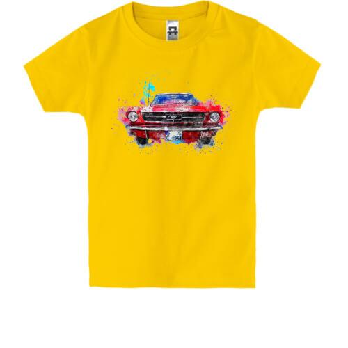 Детская футболка с автомобилем Форд Мустанг