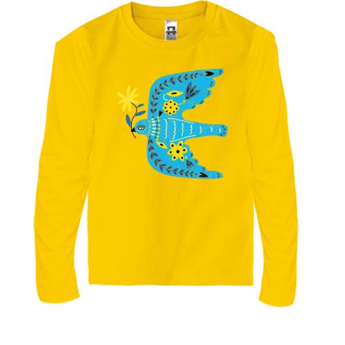 Детская футболка с длинным рукавом Украинская птица
