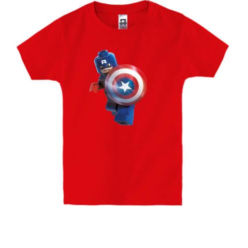 Детская футболка Капитан Америка lego