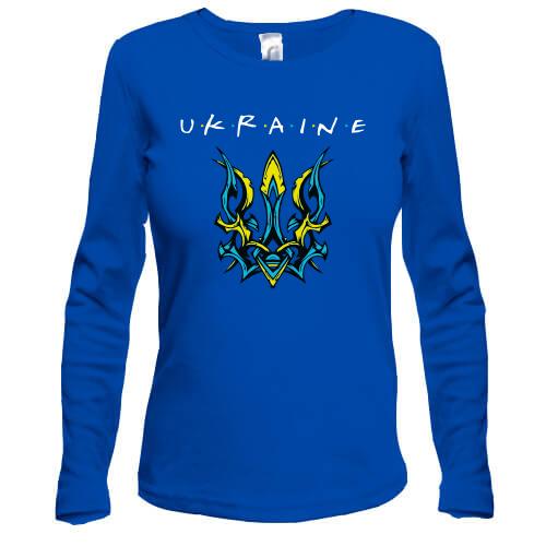 Лонгслив Ukraine со стилизованным тризубом