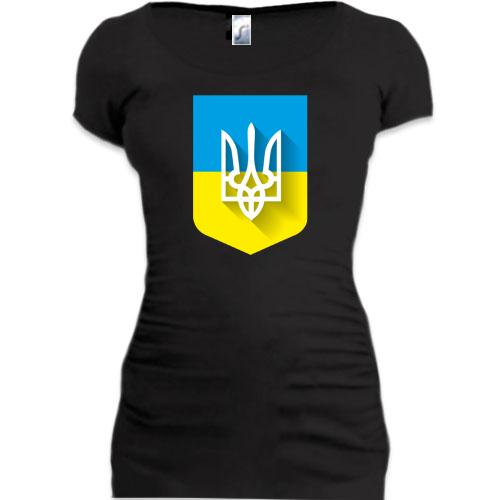 Туника с Тризубом на фоне украиского флага
