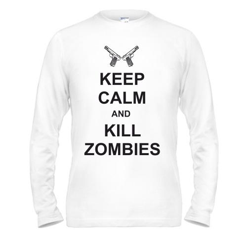 Чоловічий лонгслів Keep Calm and kill zombies