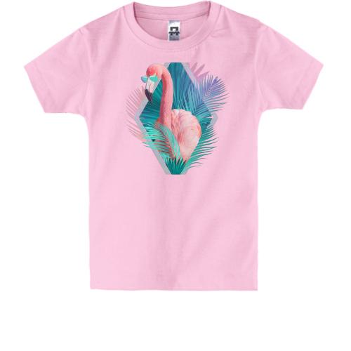 Детская футболка Стильный фламинго арт