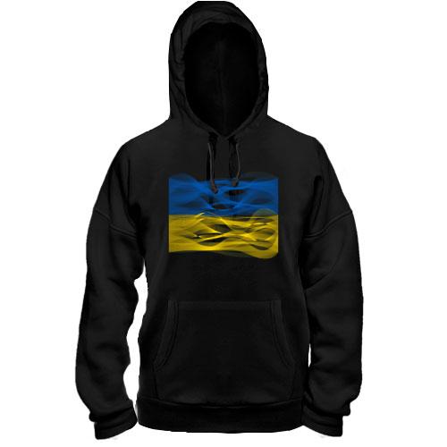 Толстовка Флаг Украины в виде волн