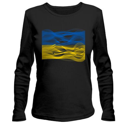 Лонгслив Флаг Украины в виде волн