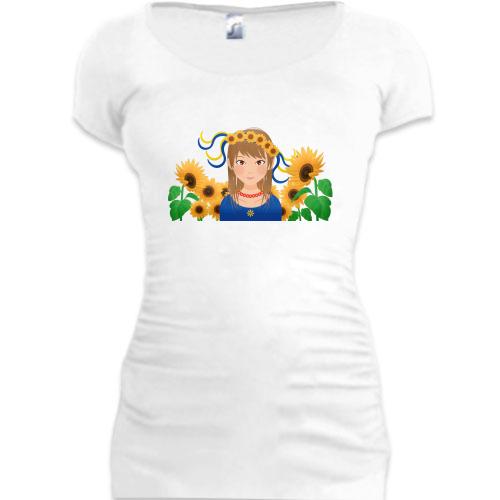 Подовжена футболка Українське дівчисько