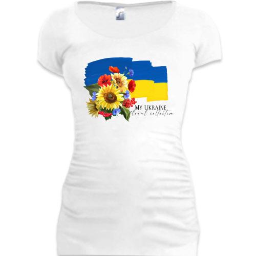 Подовжена футболка Українська флора