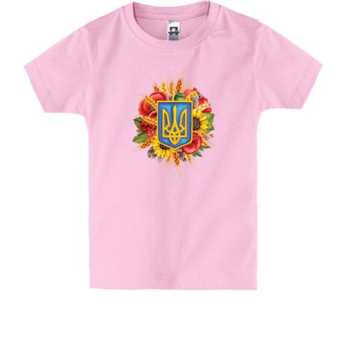 Детская футболка Тризубы и цветы (2)
