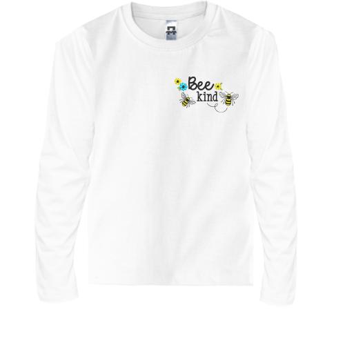 Детская футболка с длинным рукавом с пчелами - Bee Kind