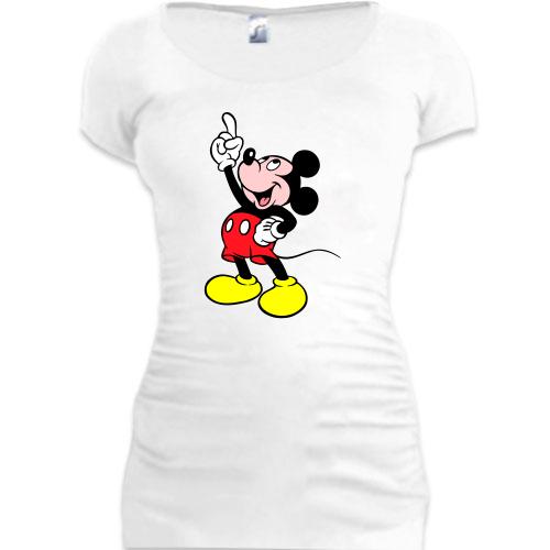 Женская удлиненная футболка Mickey