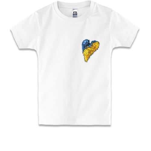 Детская футболка Сердце из цветов