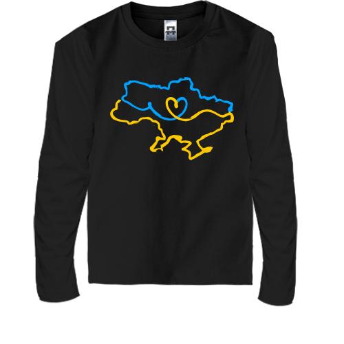 Детская футболка с длинным рукавом Украина с любовью