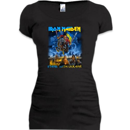 Подовжена футболка Iron Maiden - stand with Ukraine