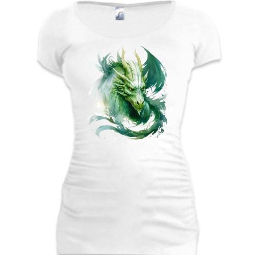 Туника Зеленый акварельный дракон