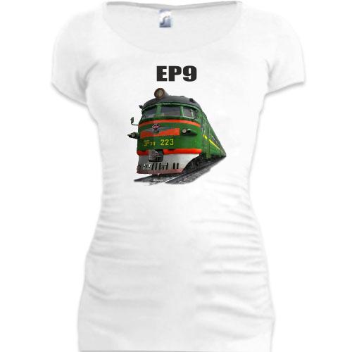 Подовжена футболка з локомотивом потяга ЕР9