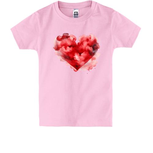 Дитяча футболка Серце з акварельних хмар