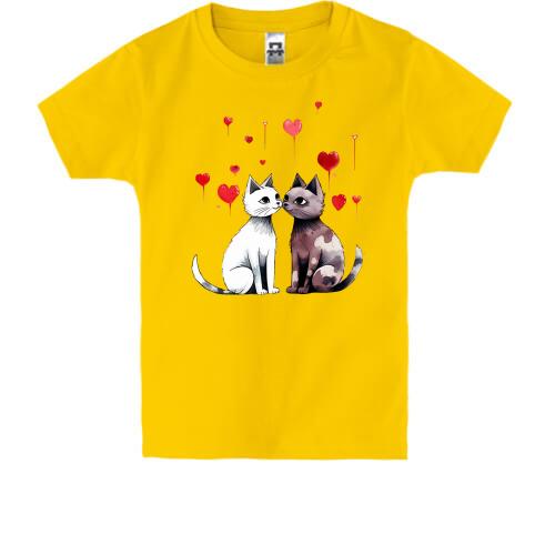 Дитяча футболка із закоханими котиками (2)