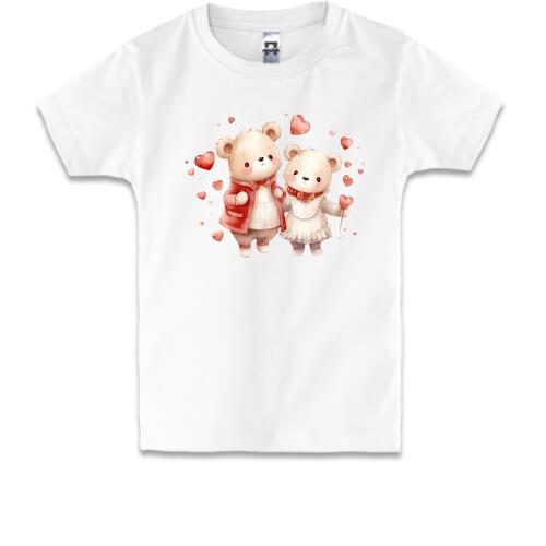 Детская футболка с влюбленными плюшевыми мишками (2)