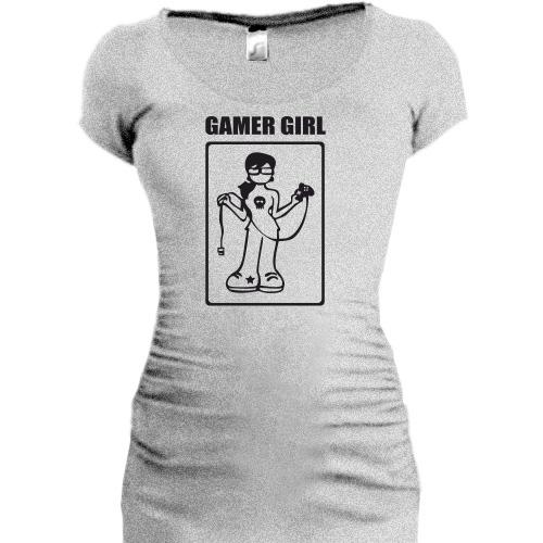 Подовжена футболка Gamer girl (2)