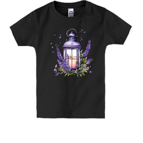 Детская футболка с лавандовым фонарем
