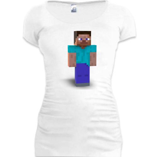Подовжена футболка Minecraft Стів (2)