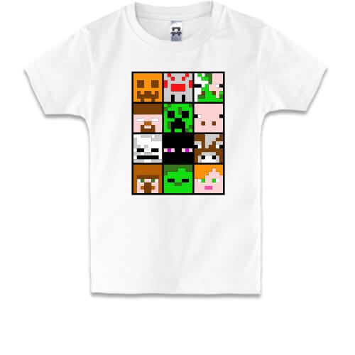 Детская футболка Minecraft Creeper Patern