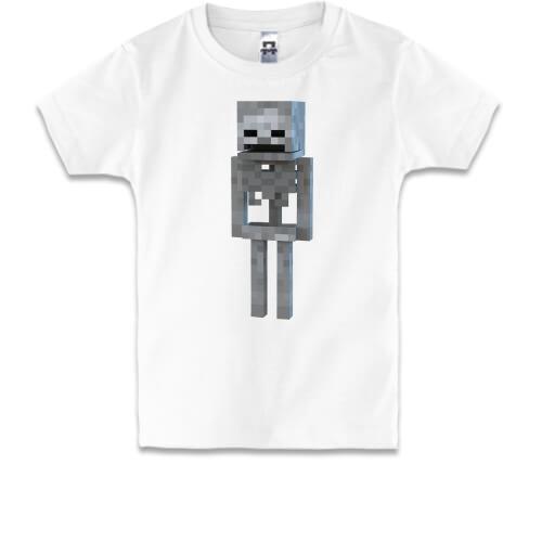 Детская футболка Minecraft Скелет