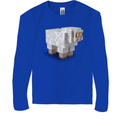Детская футболка с длинным рукавом Minecraft Овца