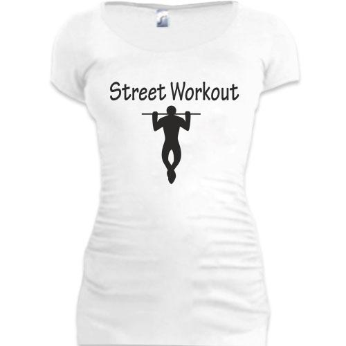Женская удлиненная футболка Workout