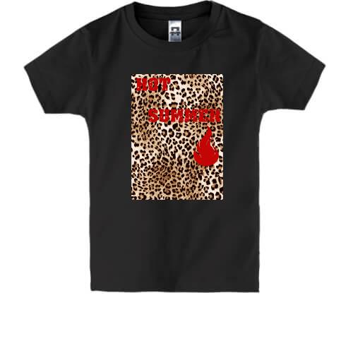 Дитяча футболка з леопардовим принтом Hot Summer