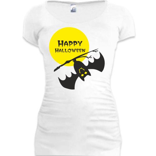 Подовжена футболка Happy halloween