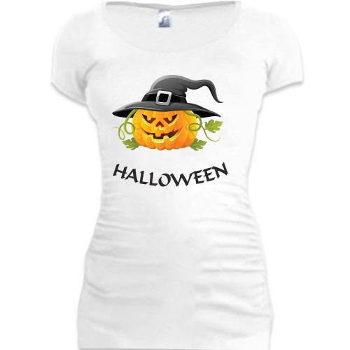 Женская удлиненная футболка Halloween (2)