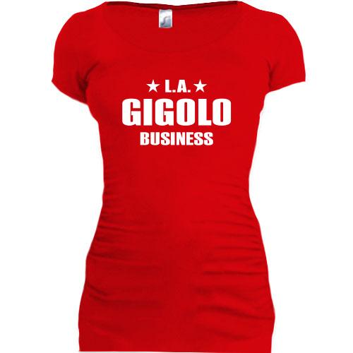 Женская удлиненная футболка La Gigolo Bussiness