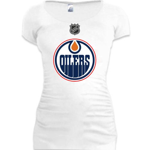 Женская удлиненная футболка Edmonton Oilers