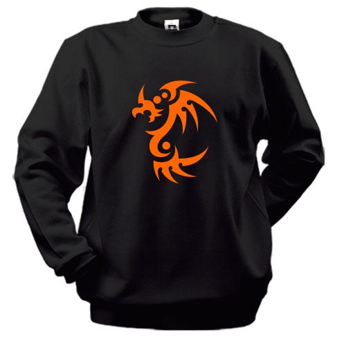 Свитшот оранжевый дракон