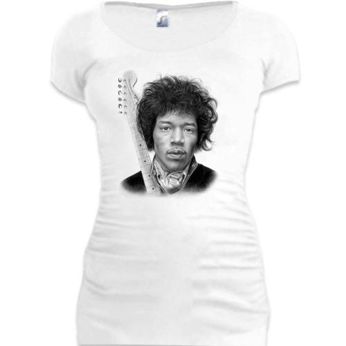Женская удлиненная футболка Jimi Hendrix 2