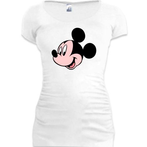 Женская удлиненная футболка с Мики Маусом 2