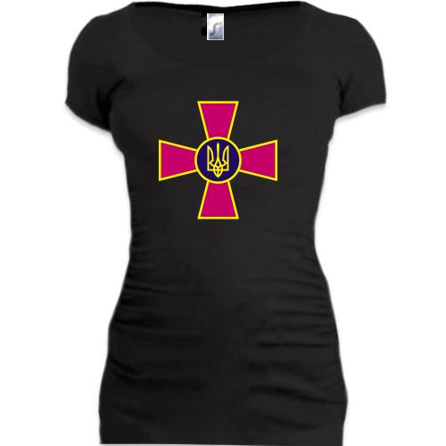 Женская удлиненная футболка Армия